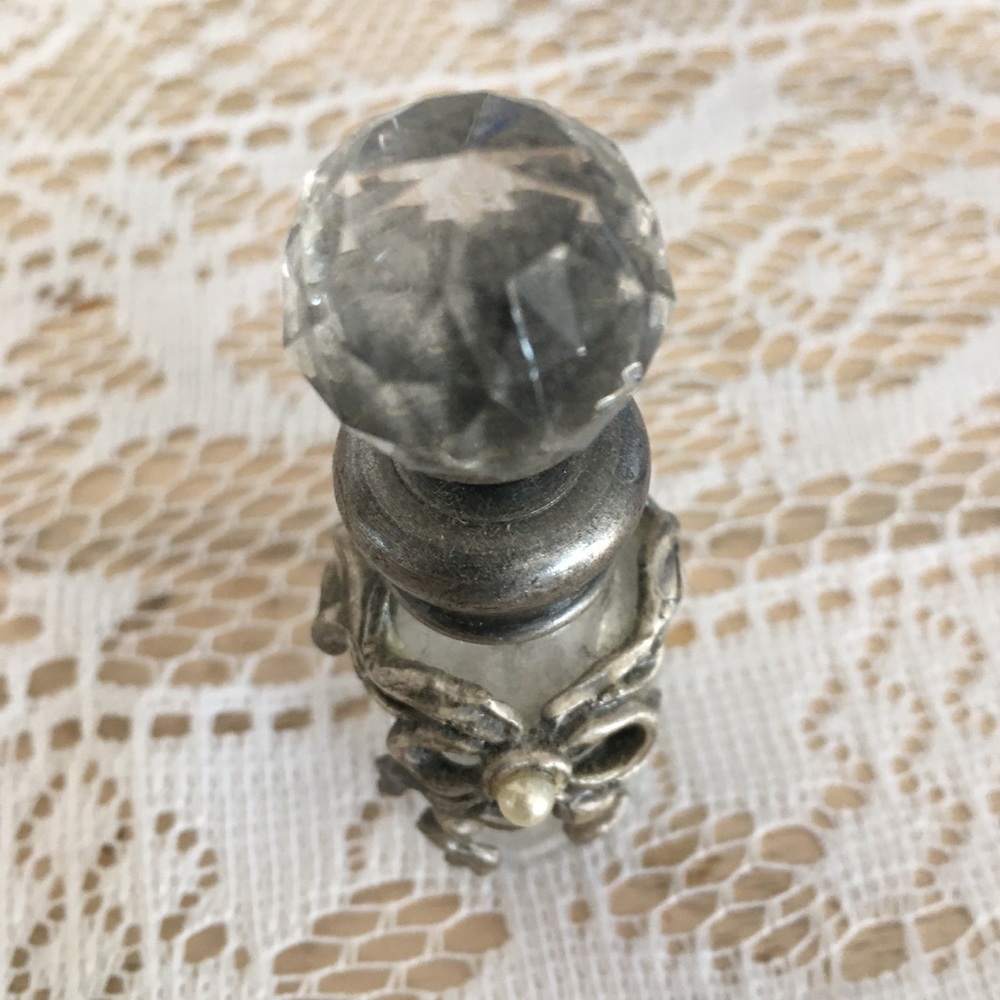 Vintage French Silver/Cut Glass Mini Scent Bottles - Picture 2 of 10